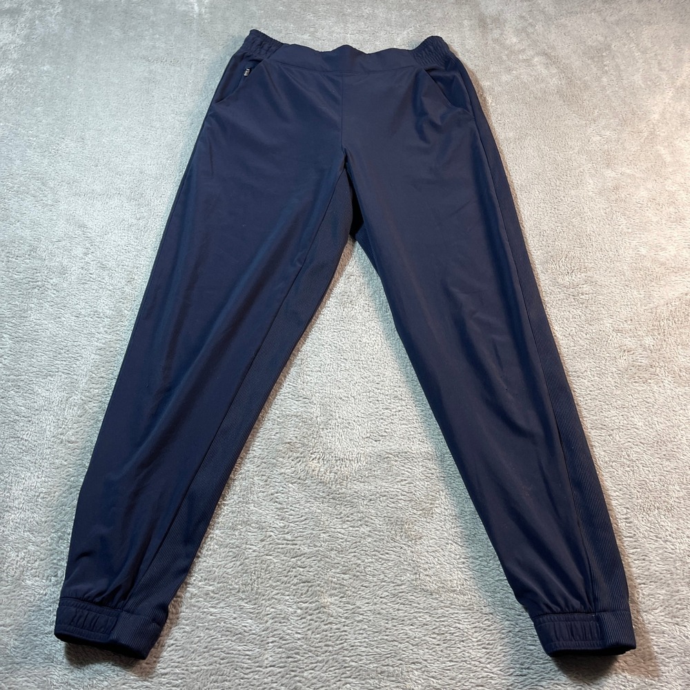 Athleta Brooklyn Jogger Pants Athletic Lounge Ribbed Navy Blue Size 4 Women's